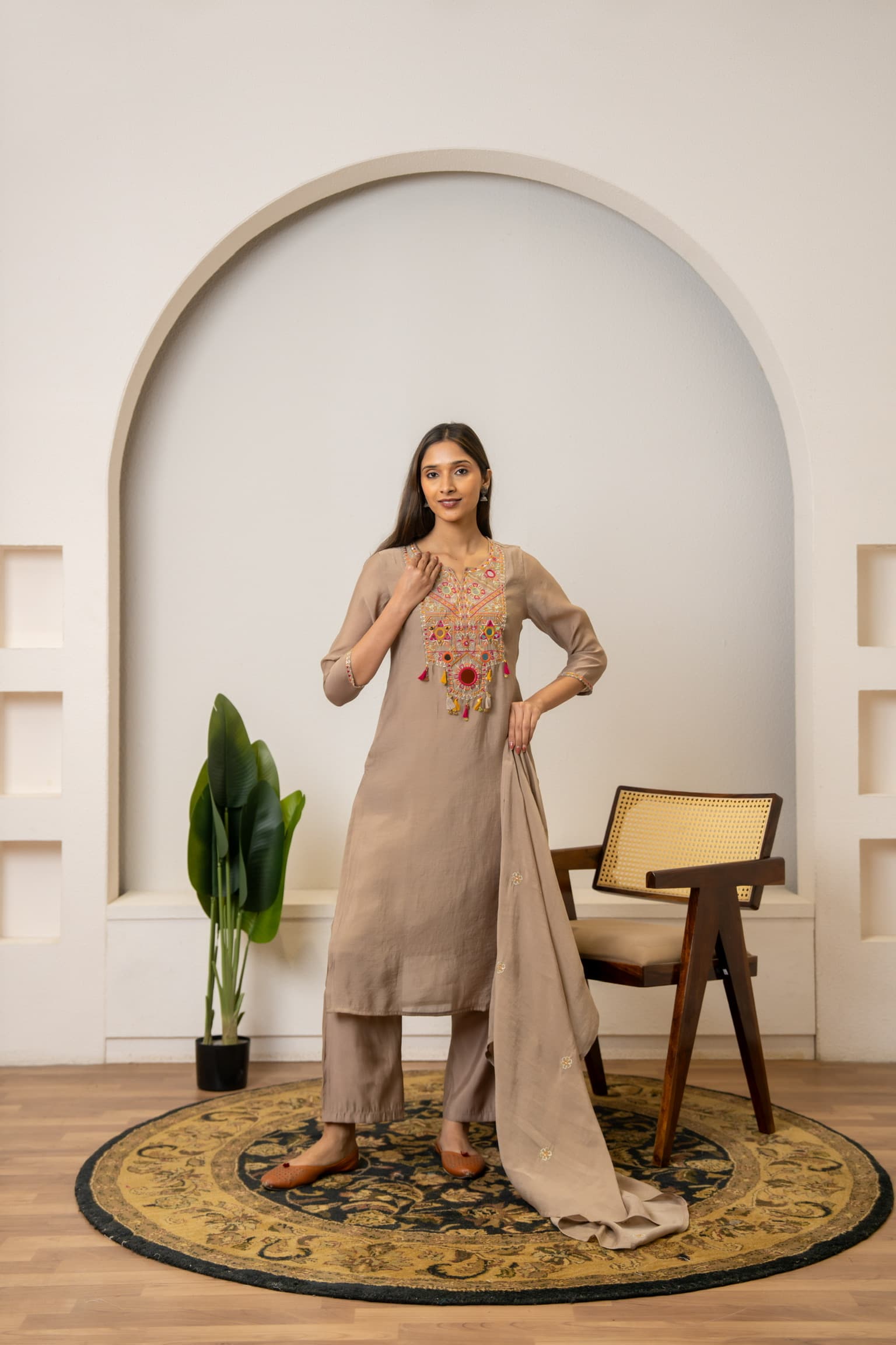 Chiku Embroidered Kurta Set